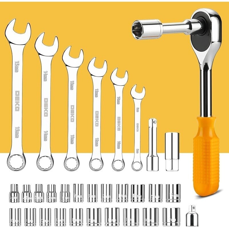 228 Piece Socket Wrench Tool Set Mechanic Hand Tool Kit W/ Storage Case Durable
