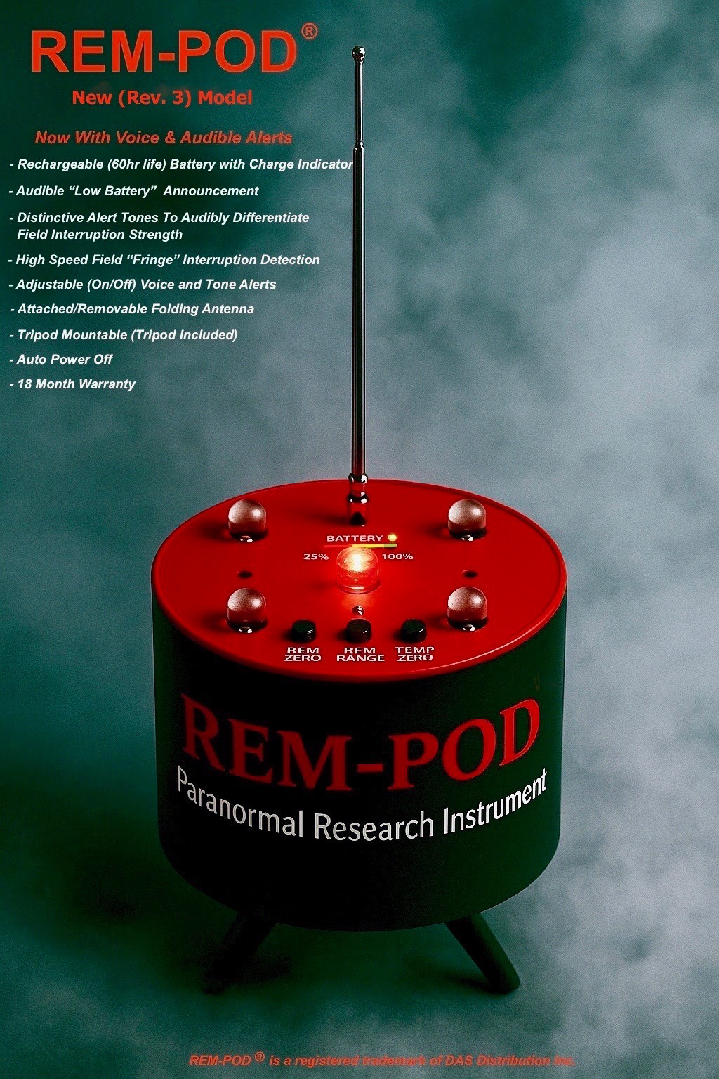 REM POD EMT Radiating EM Antenna Paranormal Ghost Hunting Equipment Tool