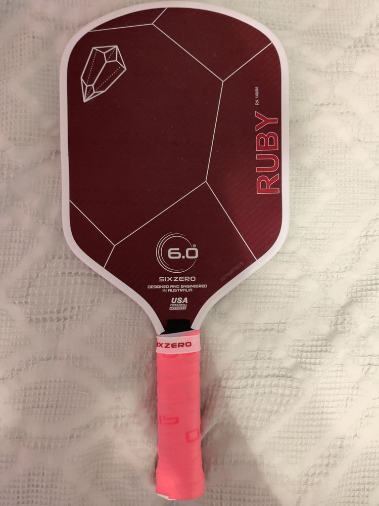 Six Zero 6.0 Ruby Pickleball Paddle 14mm