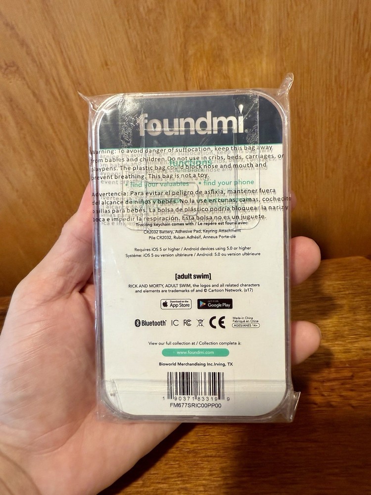 foundmi Remote Bluetooth tracking keychain RICK AND MORTY | SEALED