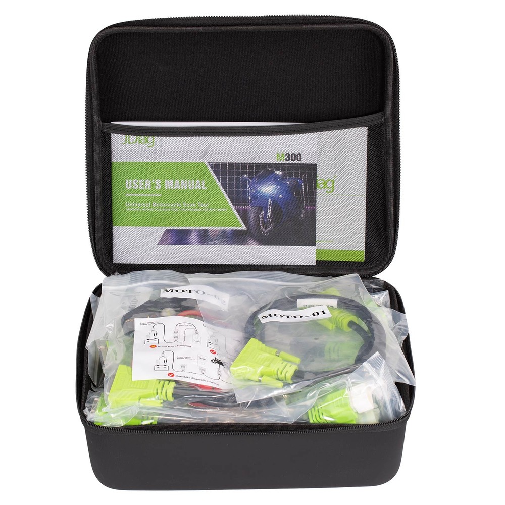 JDiag M300 Motorcycle Diagnostic OBD2 Scanner Full Version Dual System Testing