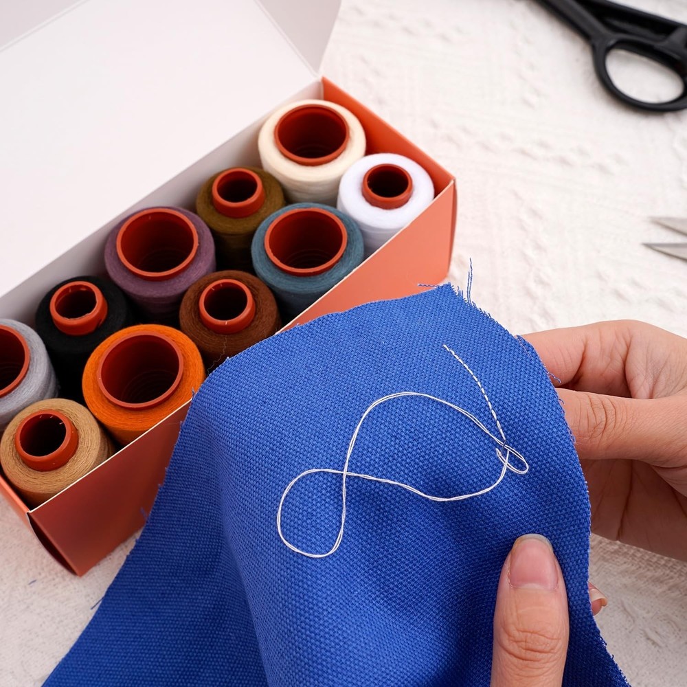 Sewing Thread Set, All Purpose Sewing Thread 40wt, 10 Spools Assorted Colors ...