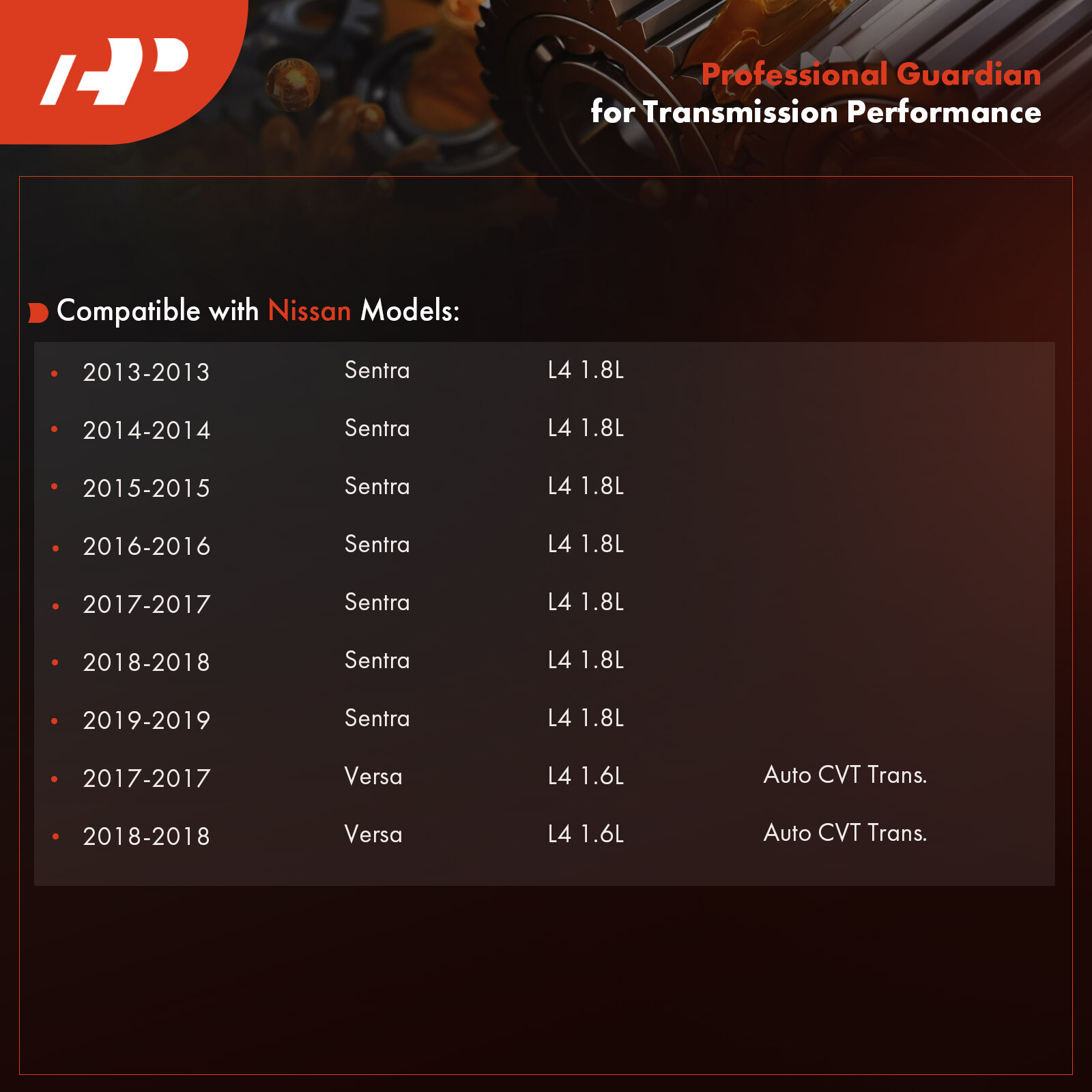 Automatic Transmission Filter Kit for Nissan Sentra 13-19 L4 1.8L Versa 17-18