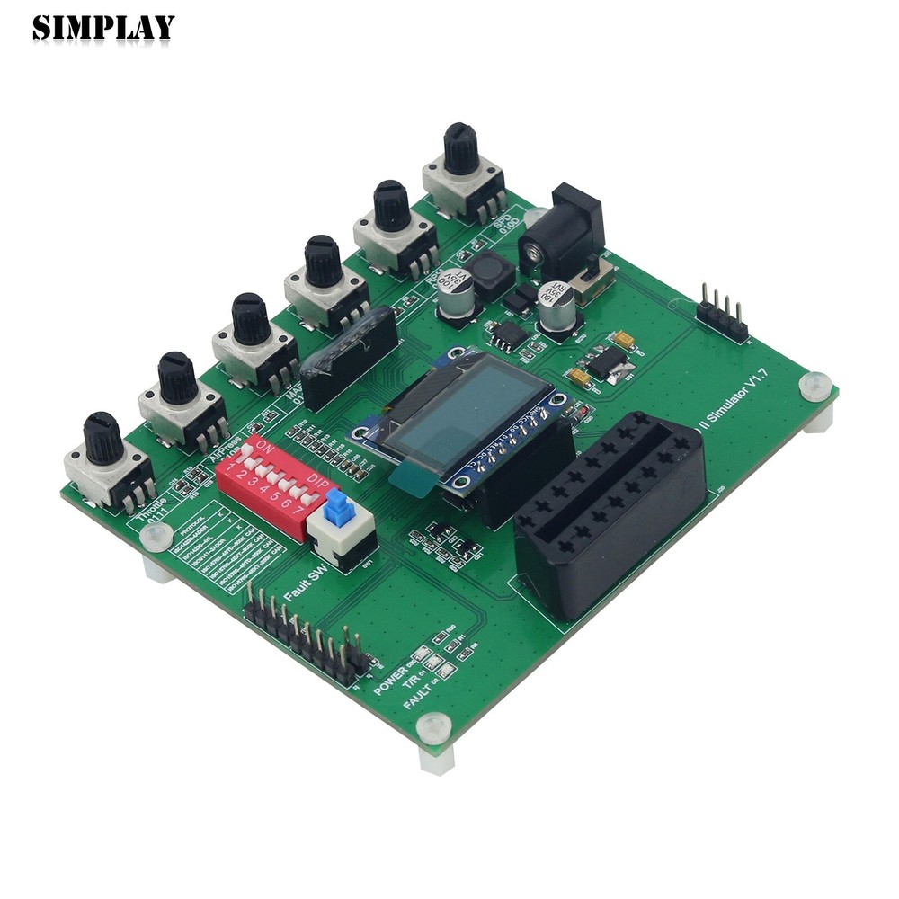 OBD II Simulator OBD2 ECU Simulator with 0.96" 128*64 OLED Screen