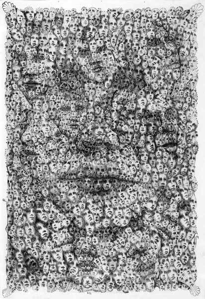 Lee Conklin Faces Serigraph Art Print BG112 Traffic Spirit Poster Back Image