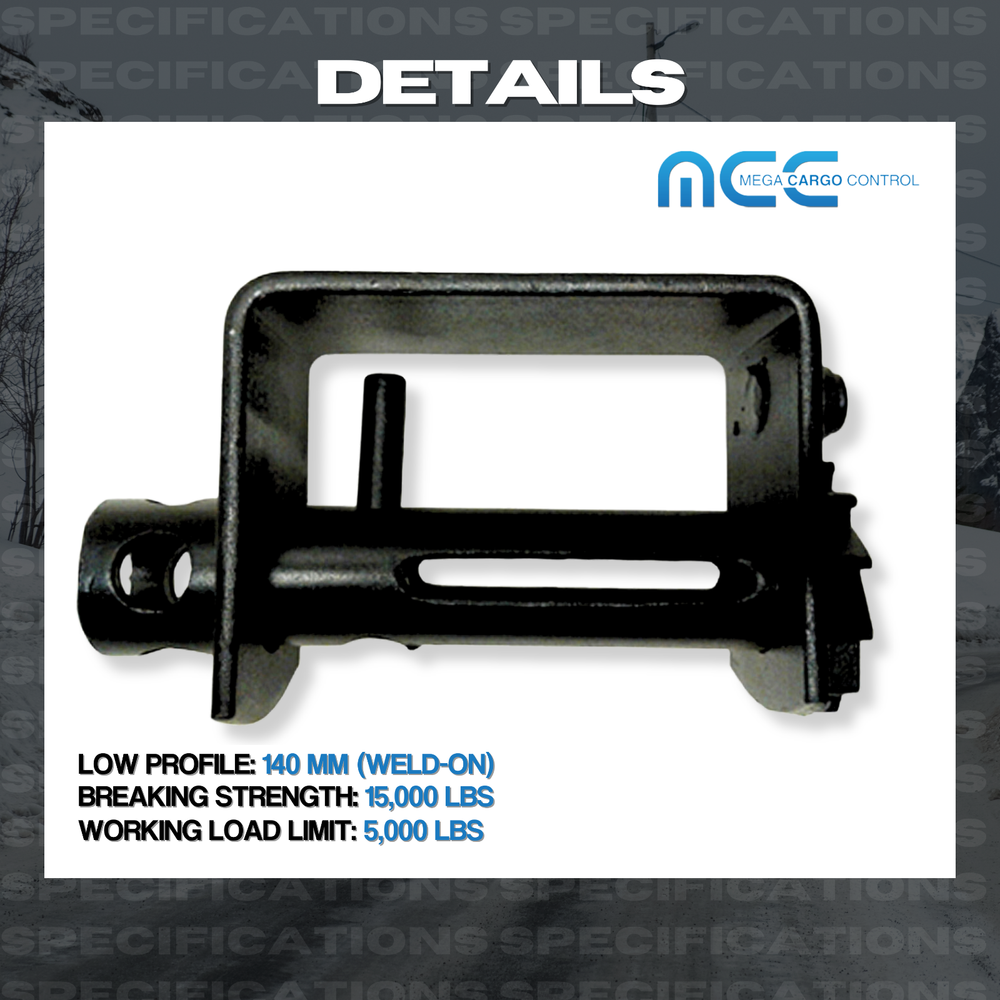 1 Pack Combination Weld-On Winch Flatbed Trailer Winch for 2" - 4" Winch Strap