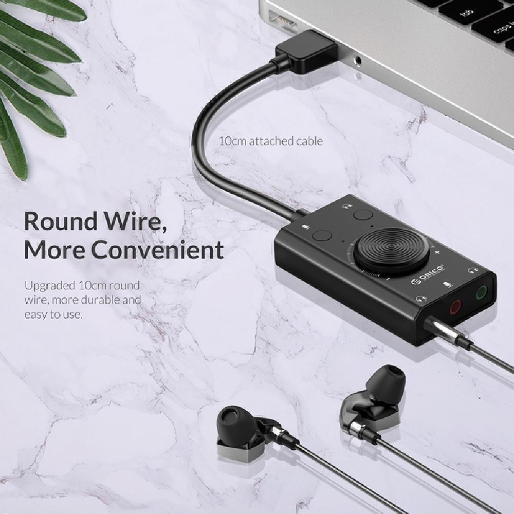 Universal External USB Driver-Free Sound Card With LED Indicator For Speaker