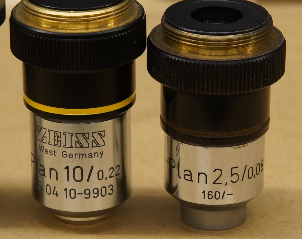 Zeiss Microscope Objectives - Lot Of 5 (R16)