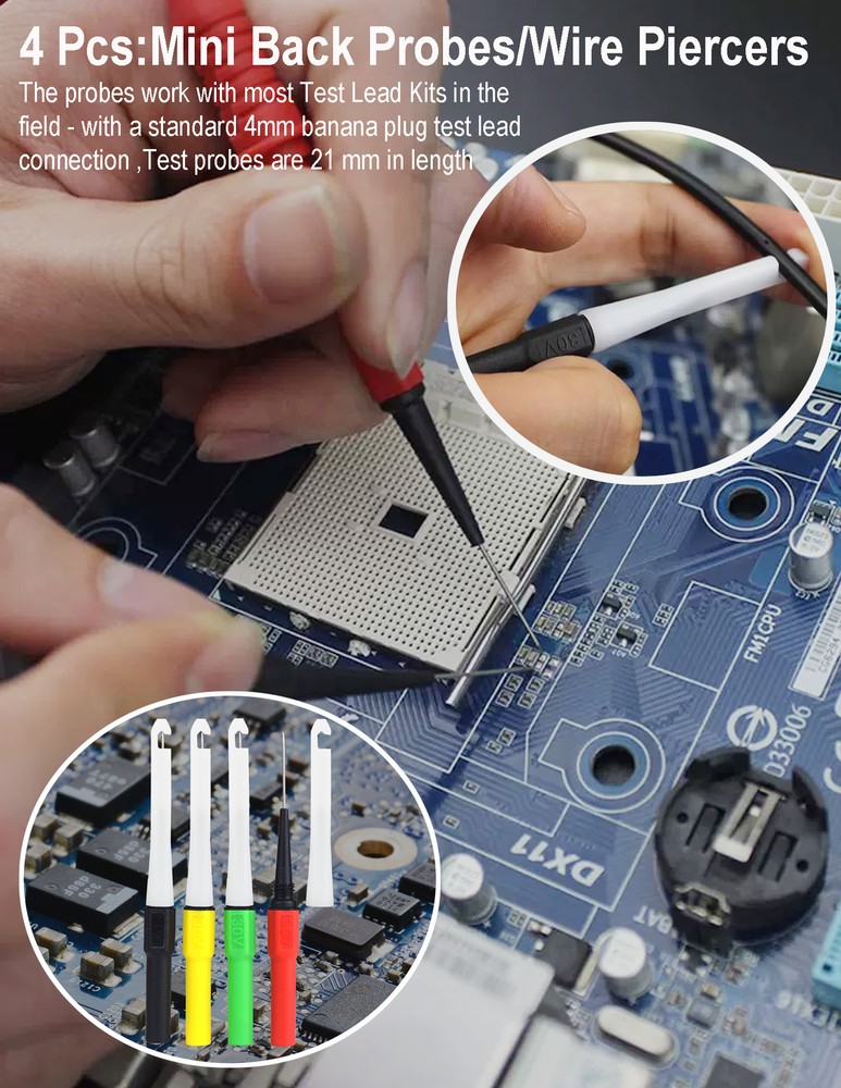 ZIBOO 804 Back Test Probe Kit, Diagnostic testing ,Electrical Troubleshooting