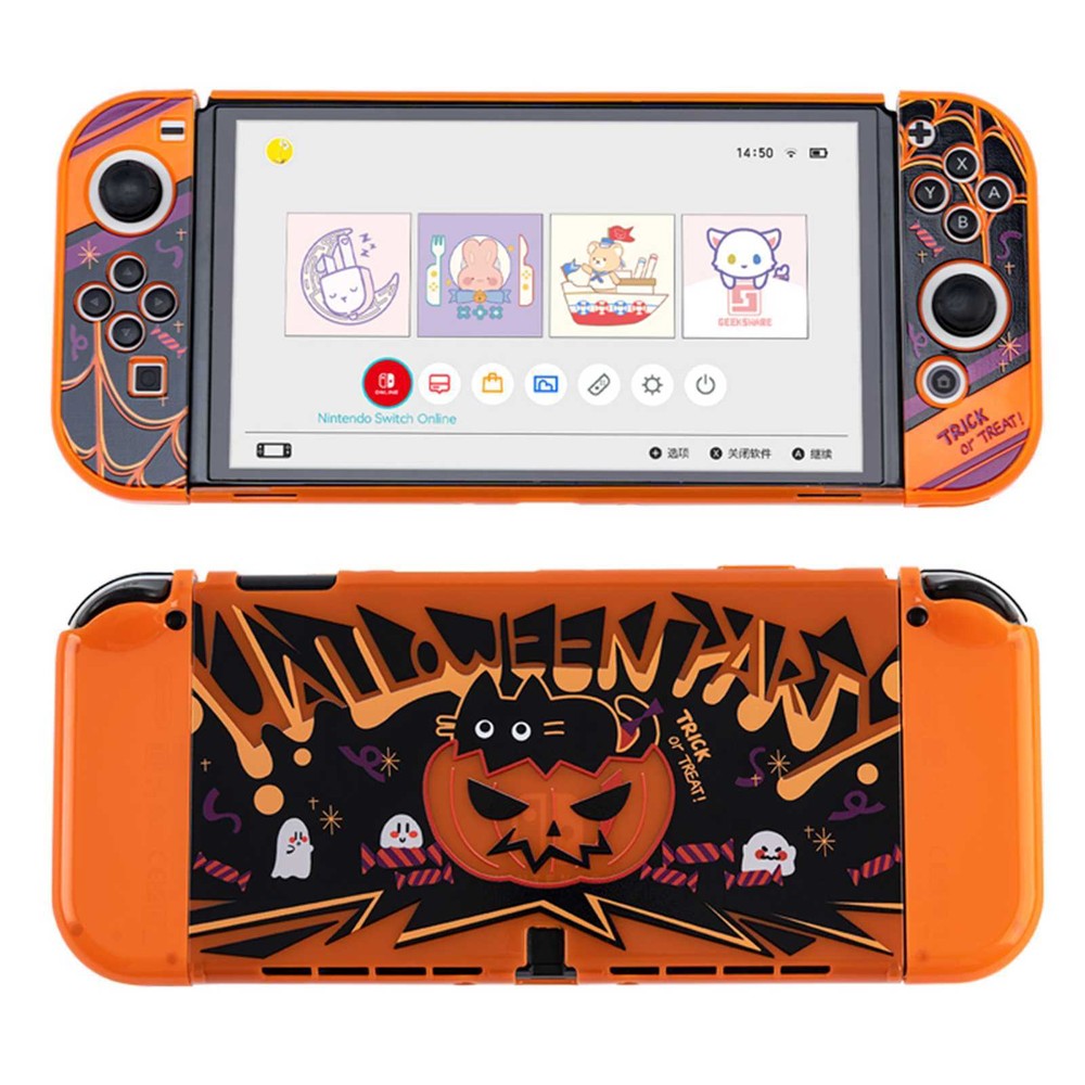 GeekShare Case for Nintendo Switch/OLED Halloween Shell Troublemaker luminous