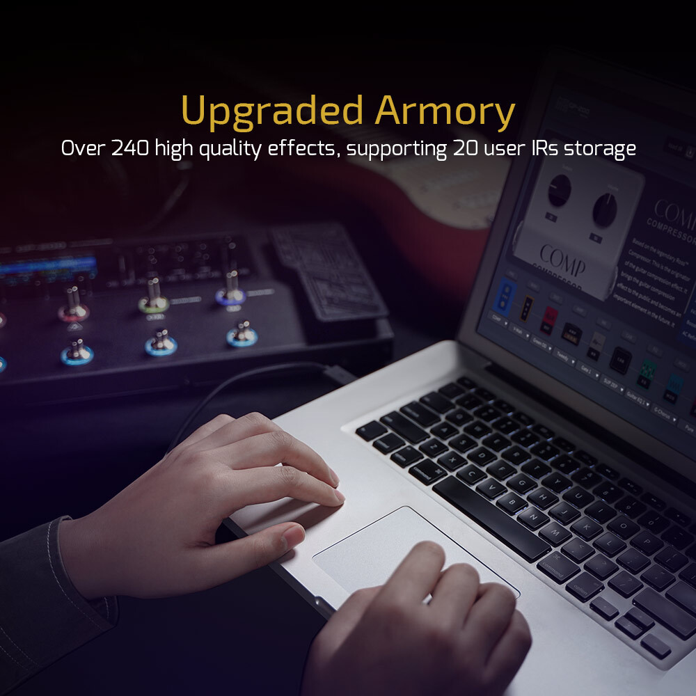 Valeton GP-200 Guitar Bass Amp IR Cabinet FX Loop Expression Effects Processor