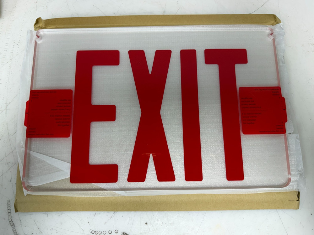 👀NEW UNIVERSAL 6" RED REPLACEMENT EXIT SIGN 11-1/4" LONG x 7-3/8" HIGH SR(C)