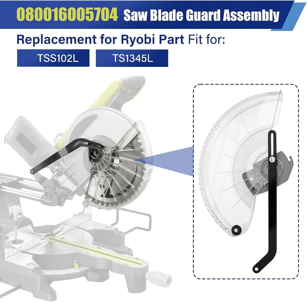 Easy-Install 12" Miter Saw Blade Guard for Ryobi Models - Performance Guaranteed