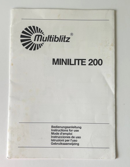 Multiblitz Minilte 200 Instruction Manual multi-language