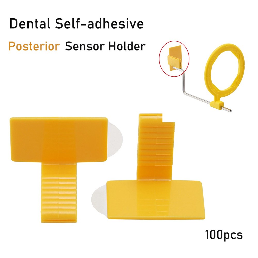 100pcs Autoclavable Adhesive Digital Posterior Sensor Holder Yellow