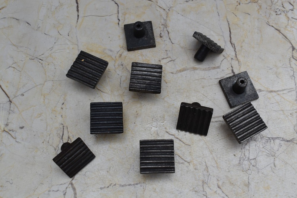 Vintage Cast Iron Square Shape Pulls Drawer Cabinet Door Handle Knobs 10 pcs