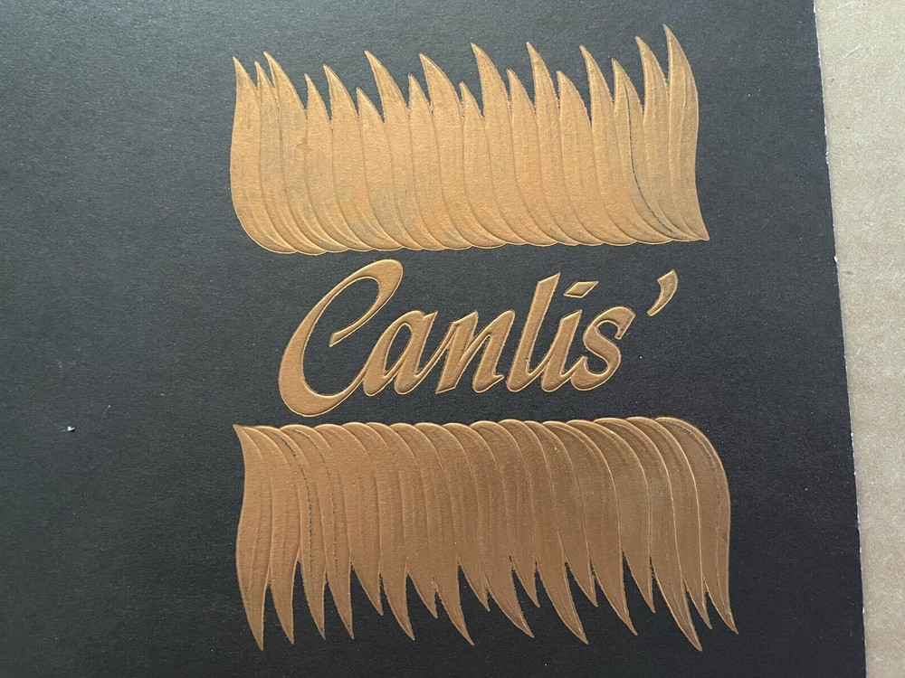Vintage CANLIS Restaurant Menu San Francisco Honolulu