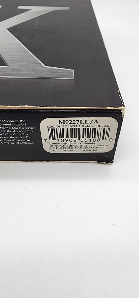 Mac OS X 10.3.2 Panther Full Retail Version (M9227LL/A)