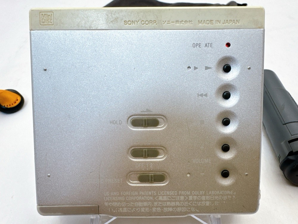 Sony MZ-E75 Walkman MiniDisc MD Player Silver with Remote - Tested & Working