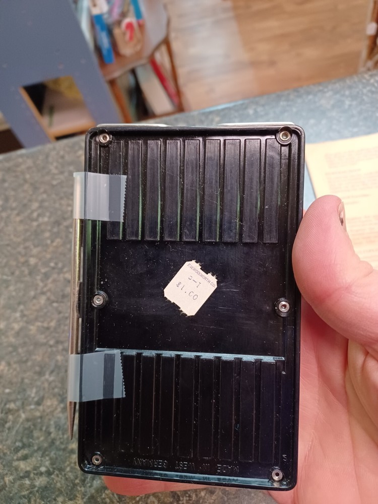 Vintage Woolworth Pocket Adding Machine West Germany & Instructions