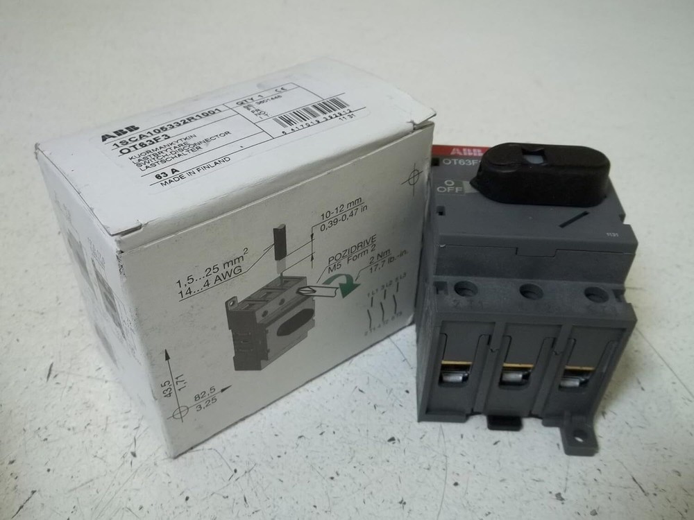 ABB OT63F3 DISCONNECTOR SWITCH, 3, 750, 63A