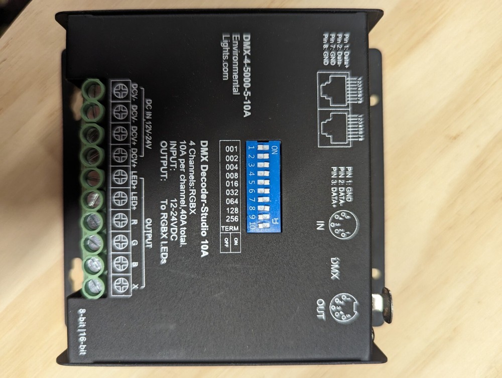 Environmental Lights DMX-6-22K-5-6A DMX Decoder-Studio 6A-6 Channels 6A Max