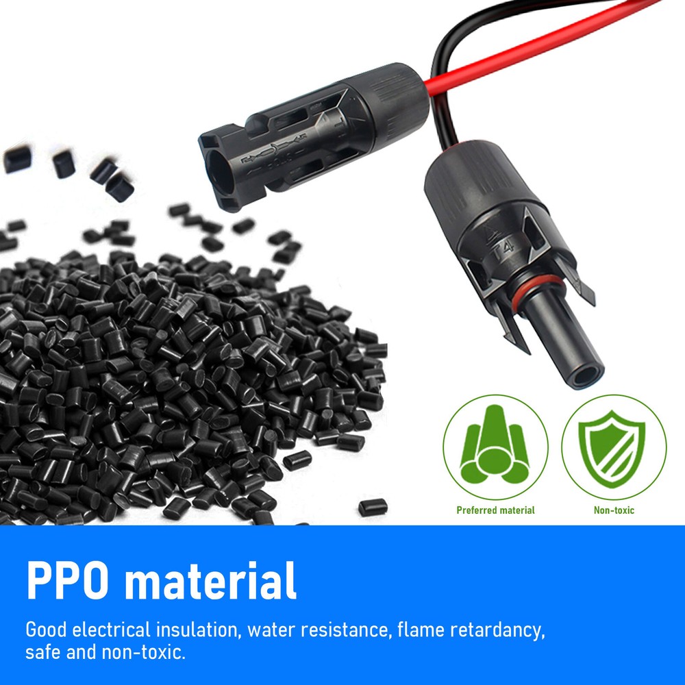 10 AWG Solar Panel Extension Cable Wire Connector Set for Solar Panel Kits US
