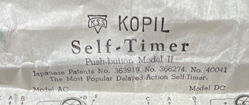 Kopil Self-Timer Model II with Case & Instructions Vintage Camera Accessory