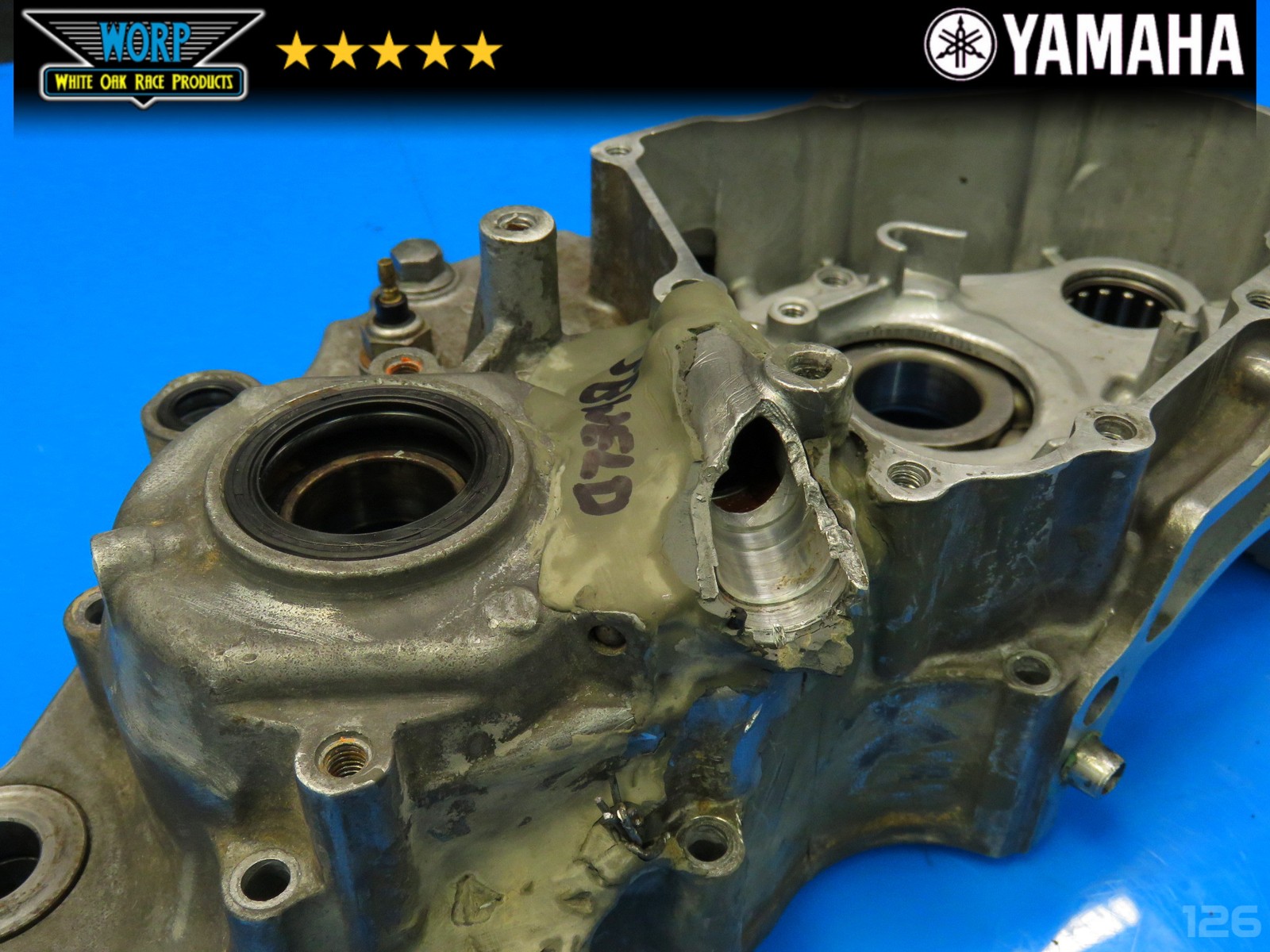 2004 YAMAHA YFZ450 LEFT SIDE CRANKCASE CRANK CASE BOTTOM END ~ GENUINE OEM 04-05