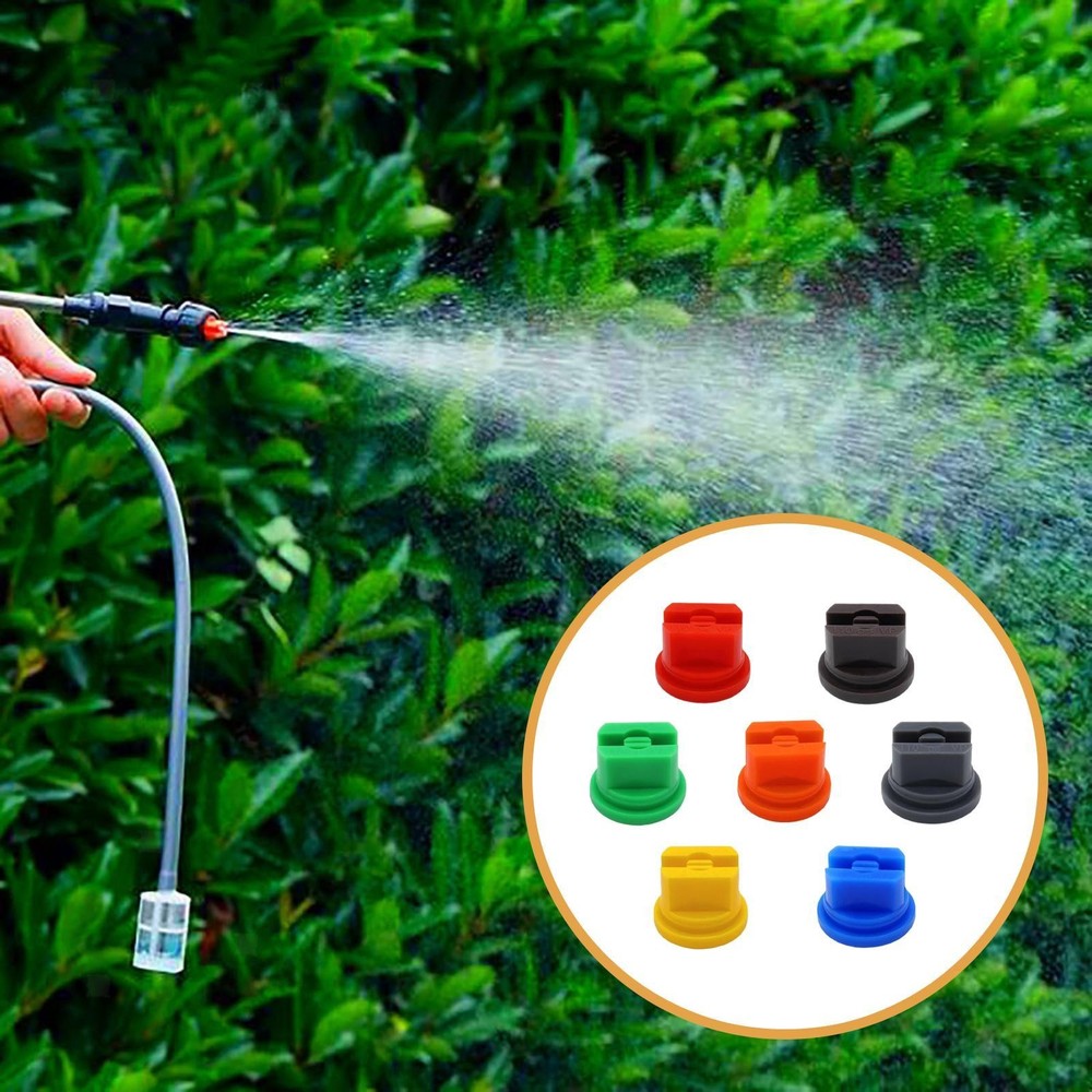7Pcs Spray Nozzle Tips Flat Fan Shaped Versatile Lightweight 110 Degree for