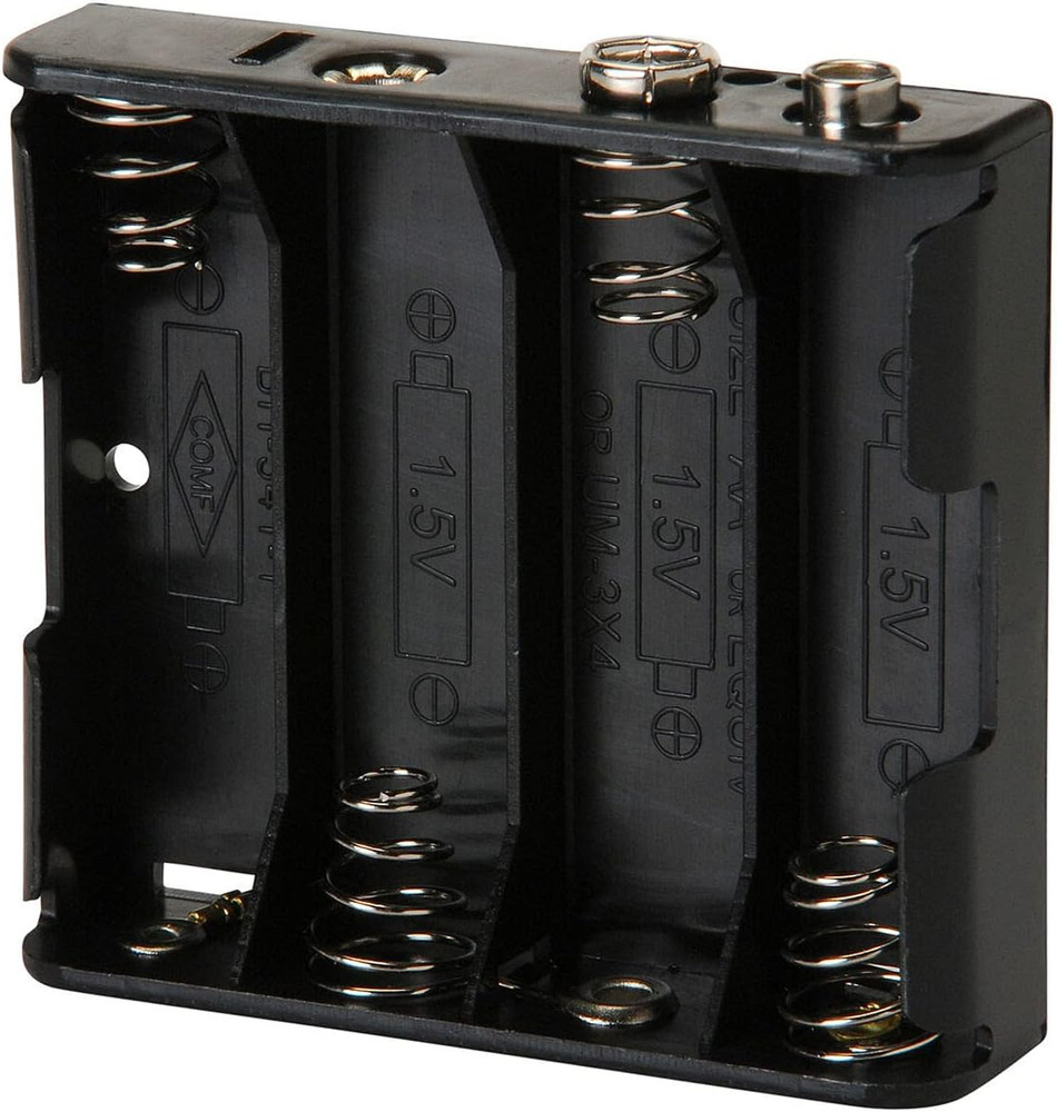 Battery Holder for (4) AA with Standard Snap Connector : BH341