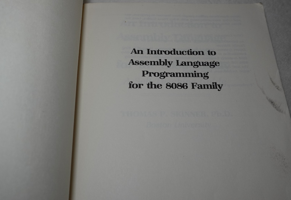 Introduction to Assembly Language Programming for 8086 Family Skinner 1985 Book
