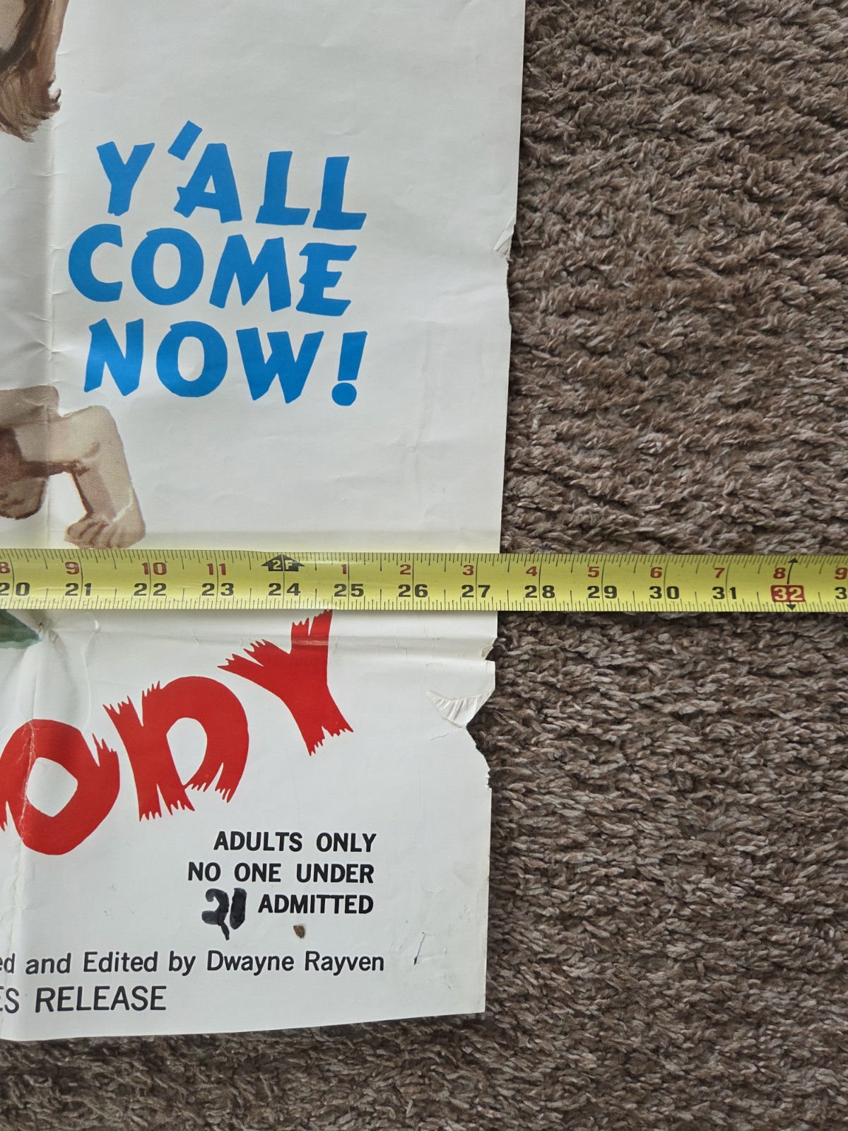 Tobacco Roody Movie Rare One Sheet Poster 1970