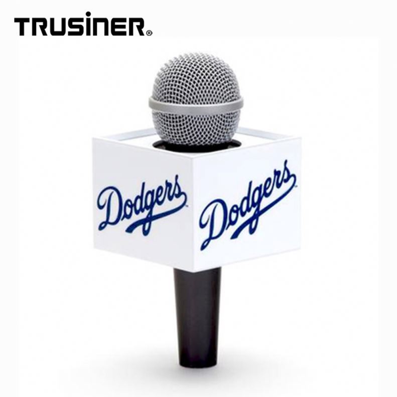 Custom Mic Logo Flag TV interview Microphone News Square Cube Sticker Flag