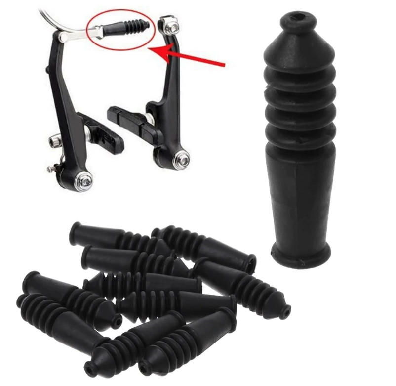 Bicycle V-Brake Rubber Boot - Black - Protects Brake Cable