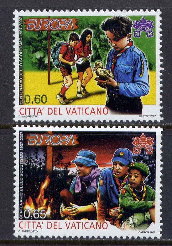 VATICAN Sc#1350-1 2007 Scouting MNH