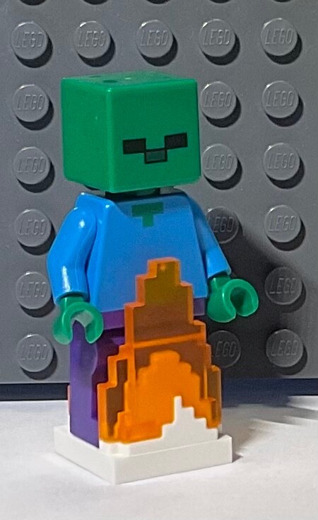 Lego Minecraft ZOMBIE ON FIRE