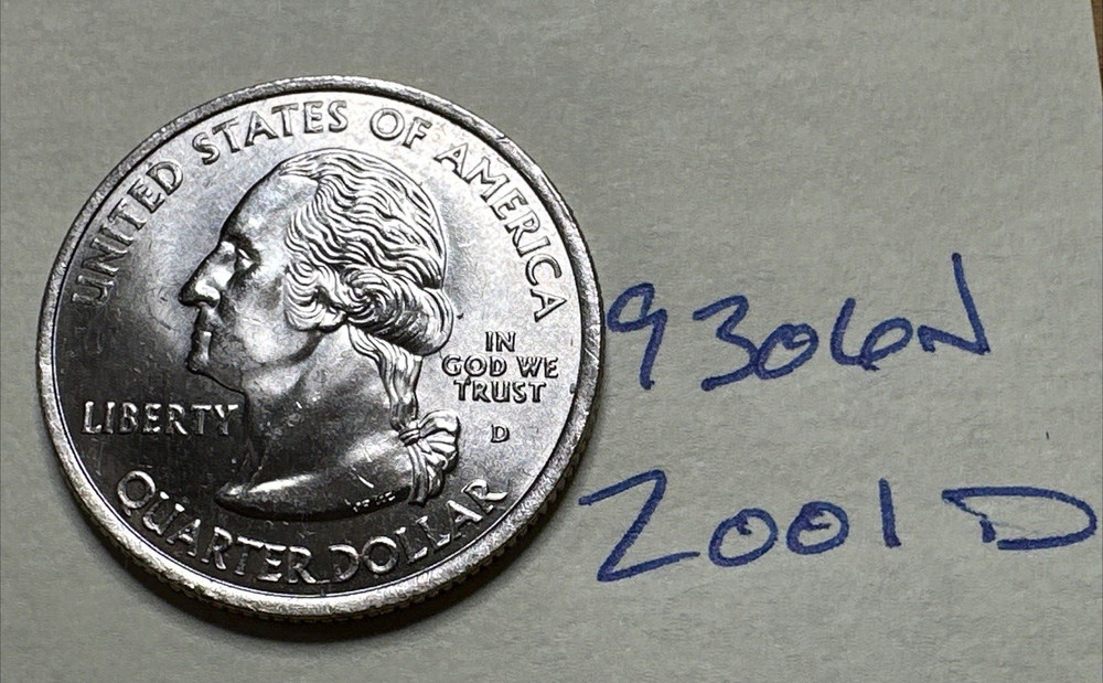 2001 D Rhode Island Quarter 25C 9306N