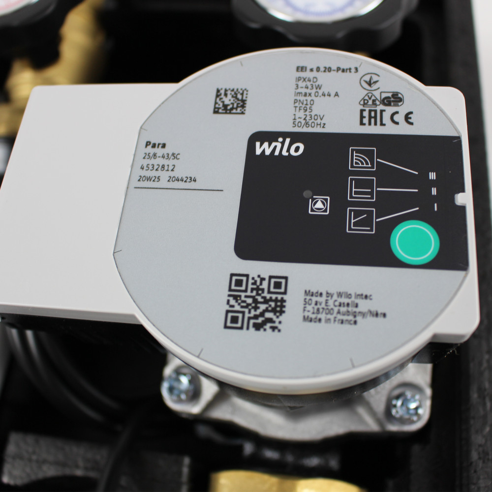 Return Temperature Increase 20-80°C with Wilo Para Return Pump Group for Boiler