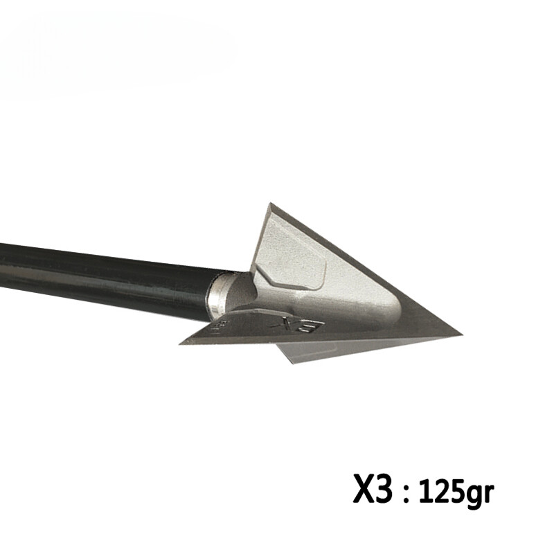 New 6pcs Archery Fixed 100/125gr Sharp Arrow Head Stainless Arrowhead Point Tips