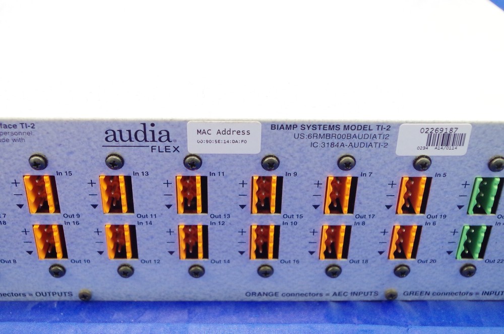 BIAMP AUDIAFLEX TI-2 Digital Audio Processor - Unit Only Read Description