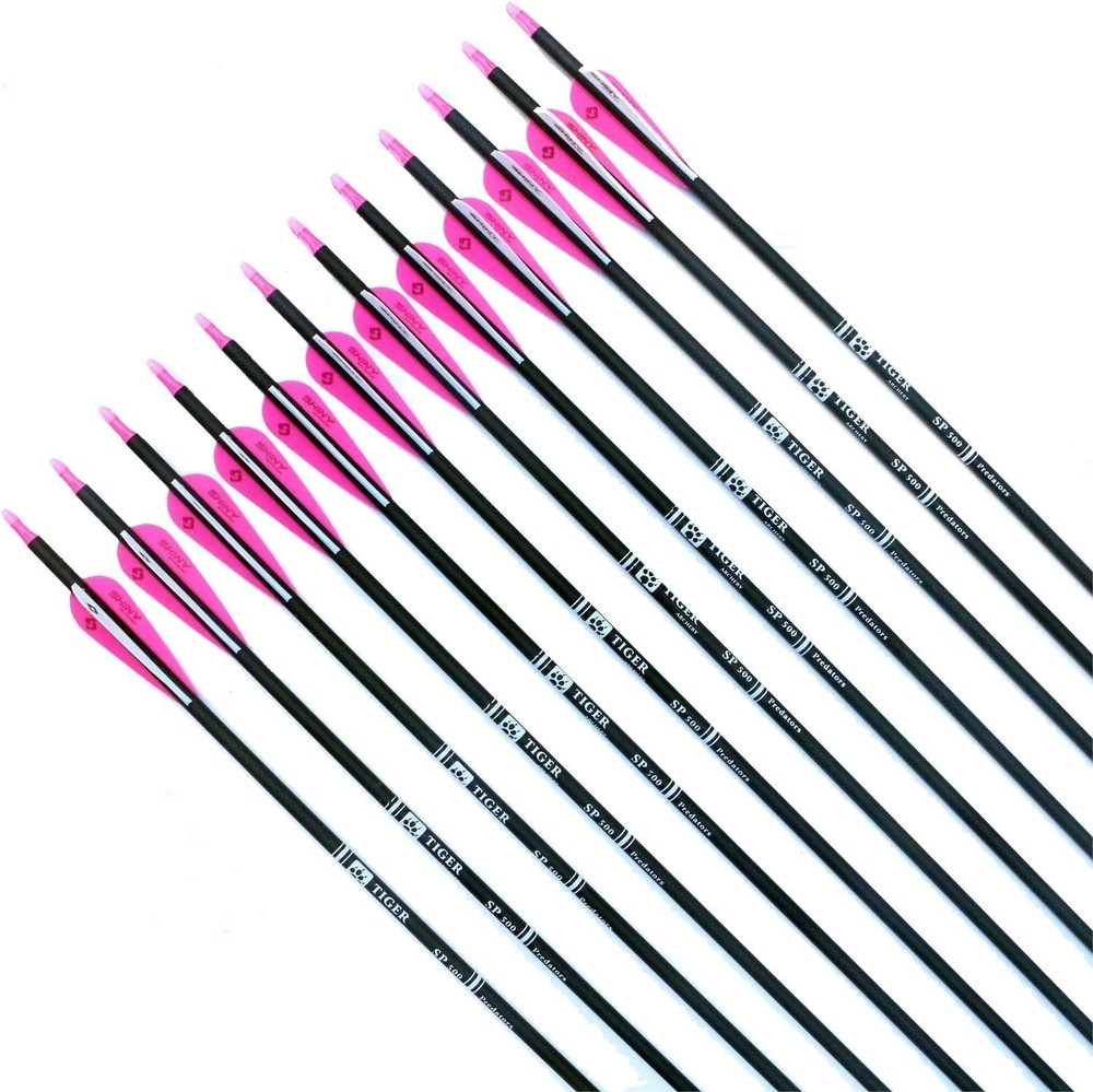 12-Pack 30" Carbon Arrows for Compound & Recurve Bow
