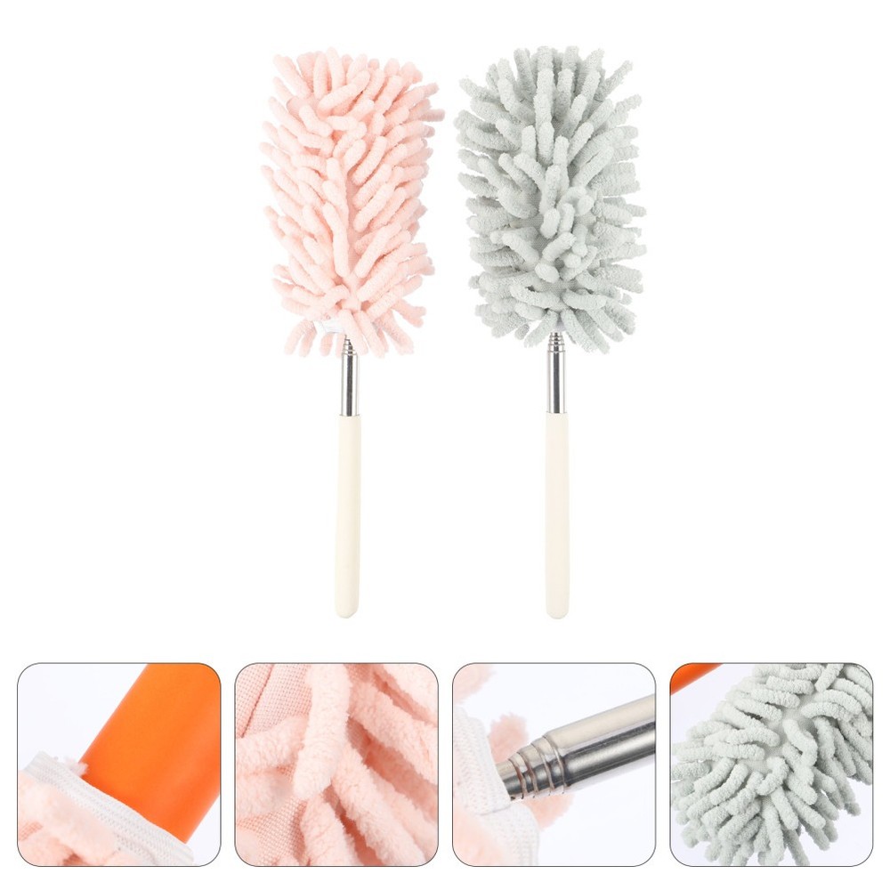 2pcs Hand Duster Telescopic Dust Sweeper Dust Cleaning Tool Bendable Duster