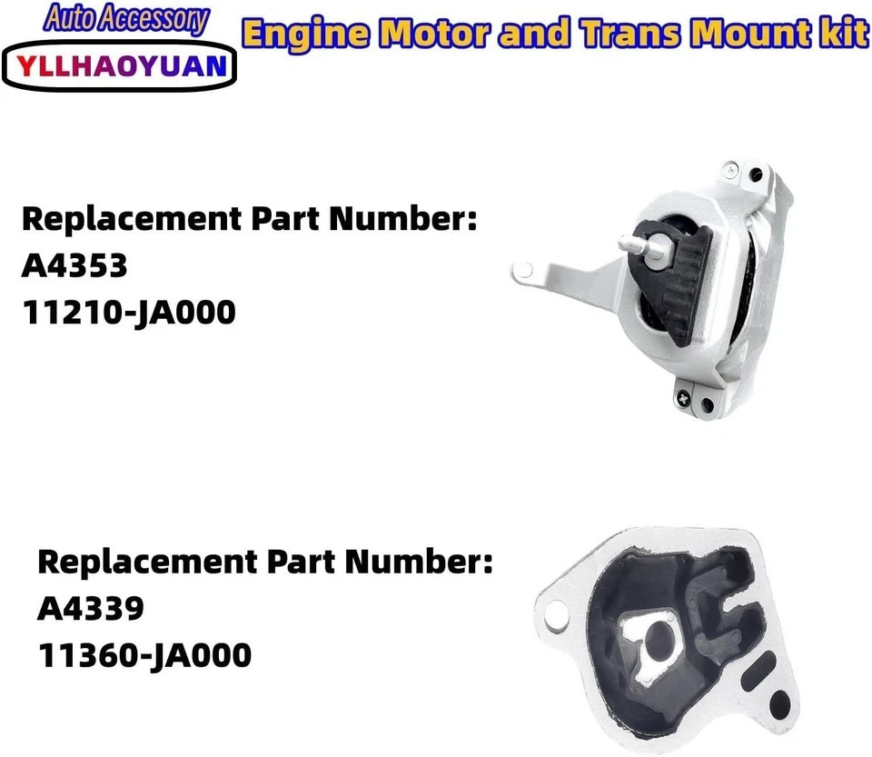 Engine Motor Mount Set 4Pcs Compatible 2007-2017 Nissan Altima 2.5L