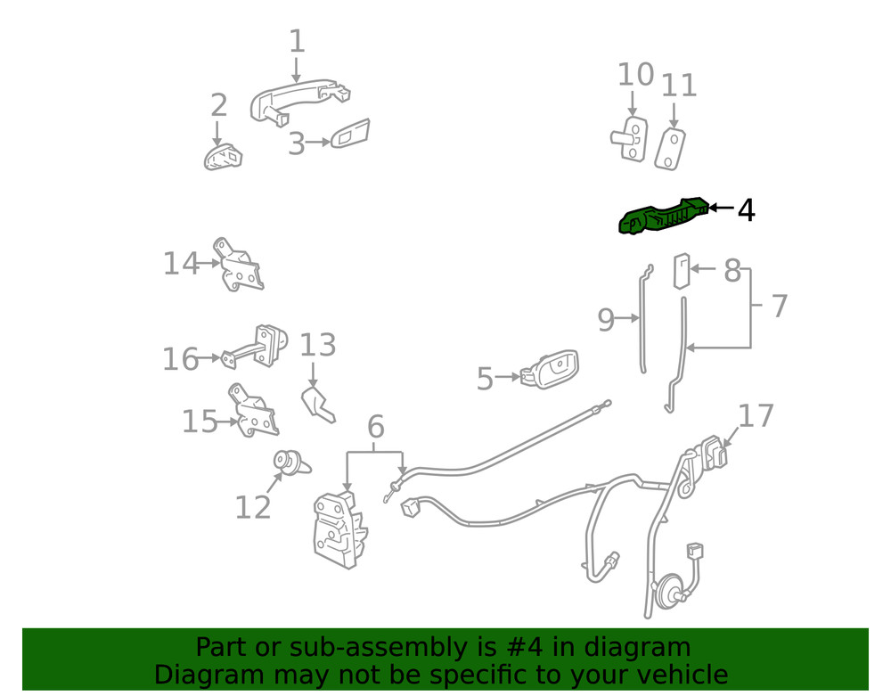 Genuine GM Handle Base 20795371