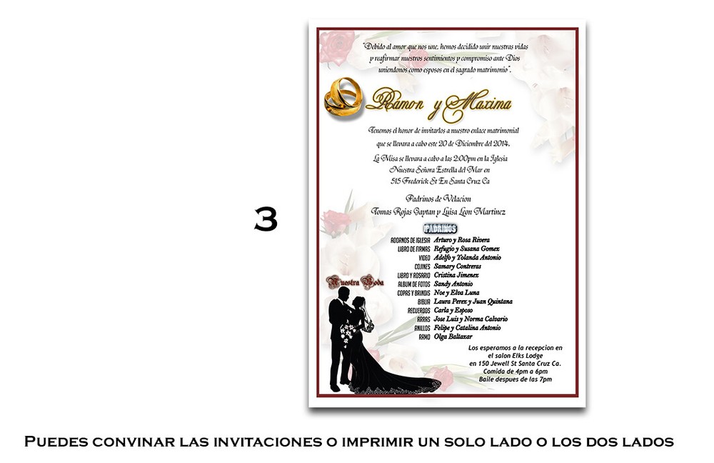 5 PSD 5x7 Invitation Bodas