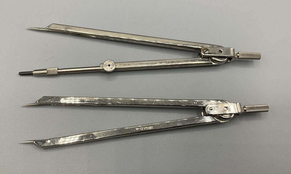 Vintage Tacro Drafting Engineering Compass Set 2130 West Germany ALMOST COMPLETE