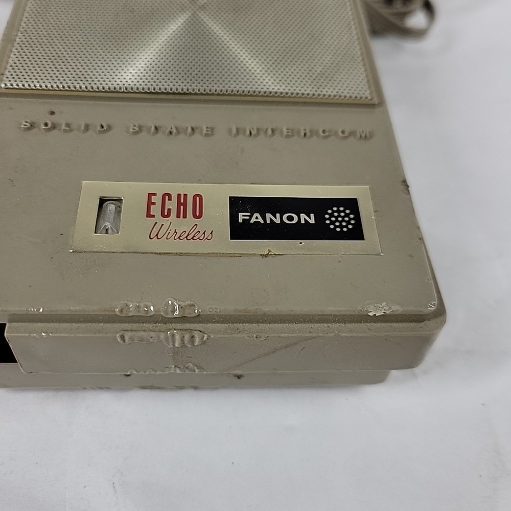 Vintage Fanon Echo Wireless 2 Intercom System Push To Talk Communication Device