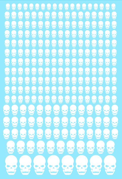 A6 - Doom Skulls Transfer Sheet