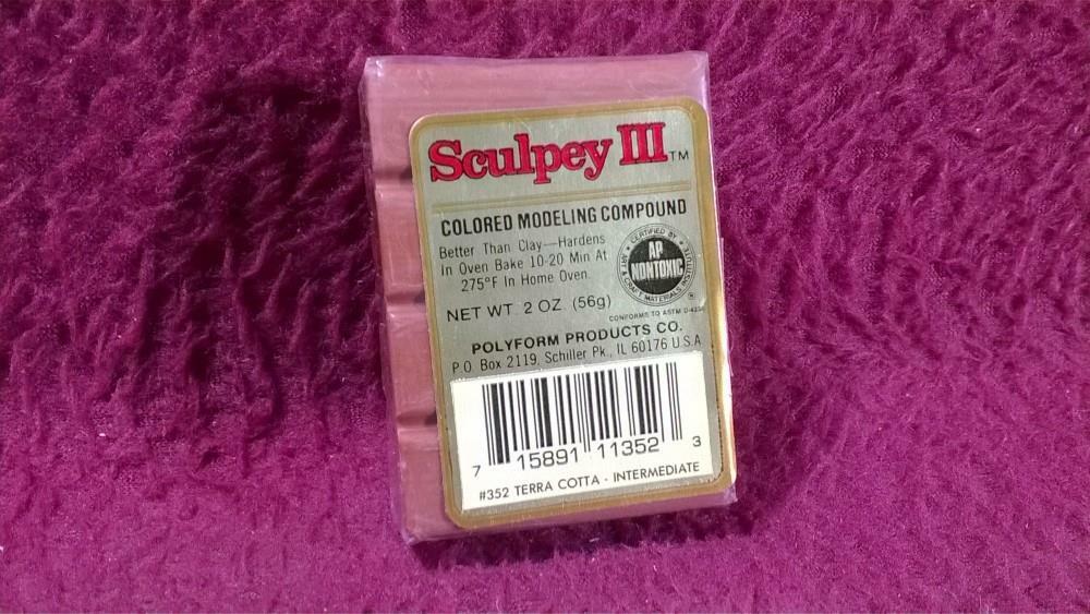 SCULPEY III COLORED MODELING COMPOUND #352 TERRA COTTA INTERMEDIATE 2 OZ.